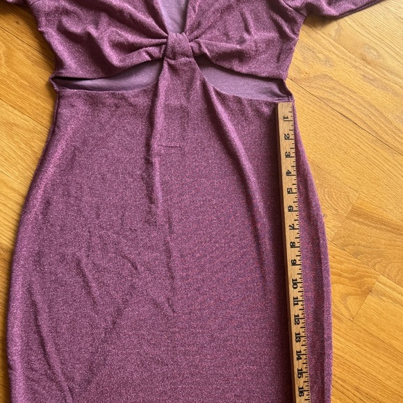 Elegant Plum Long Sleeve Dress - Picture 6 of 7